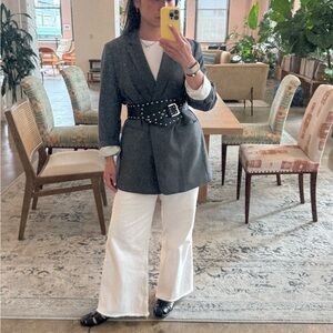 H&M Lightweight Grey Oversized Blazer sz LARGE